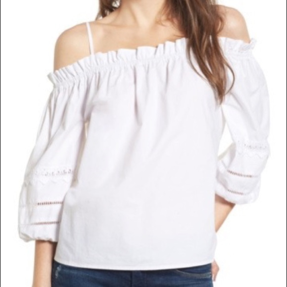 Navy off the shoulder top